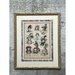 Vintage 18th Century French Coiffure Etching