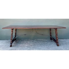 Vintage 18th Century Monumental Lyre Table