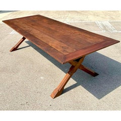 Vintage 18th Century Monumental Plank Dining Table