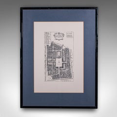 Vintage 18th Century Street Map, London, Covent Garden, The Strand, Cartography