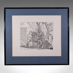 Vintage 18th Century Street Map, London, Houses of Parliament, Westminster Abbey
