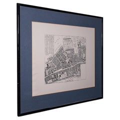 Vintage 18th Century Street Map, London, Lincoln's Inn, The Strand, Cartography
