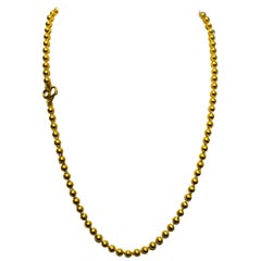 Vintage 19 Gm Pure 24 Karat Yellow Gold Handmade Ball Chain 17 inch long