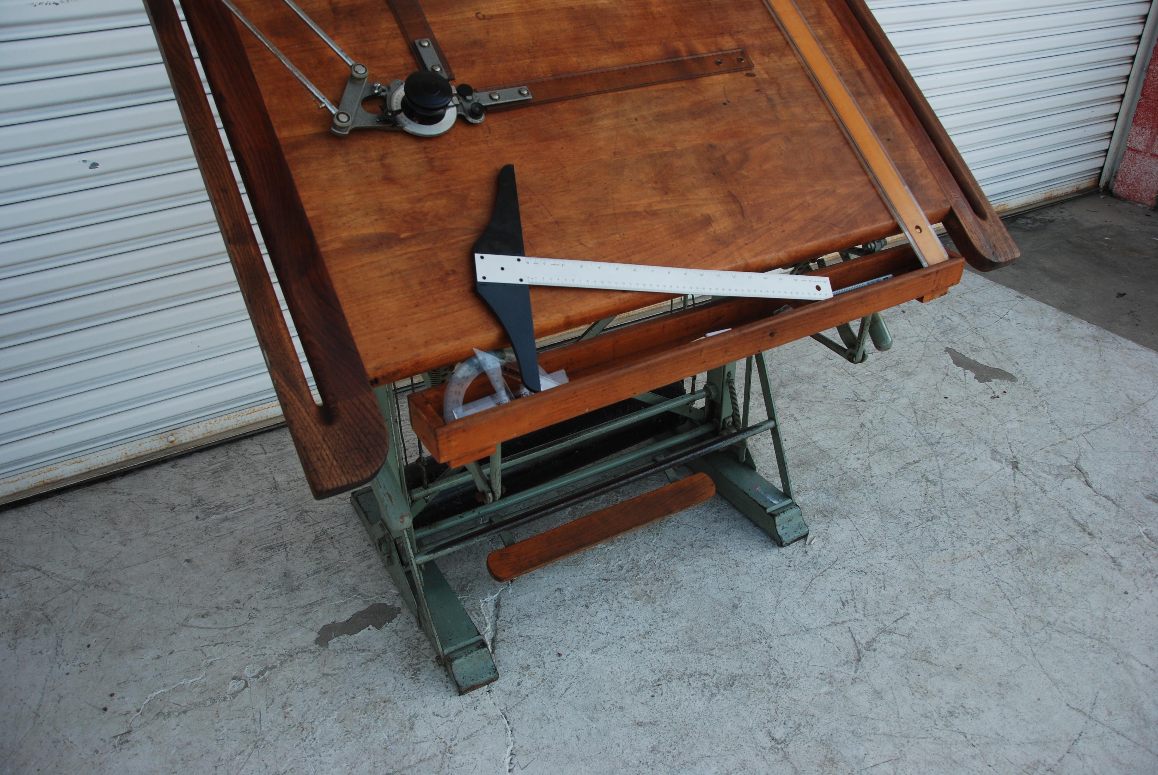 Vintage 1900s French Drafting Table 2