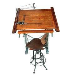 Vintage 1900s French Drafting Table
