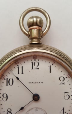 Vintage 1903 Waltham Pocket Watch, Silver, Model 1883, Case, 17 Jewels