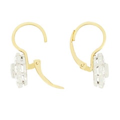 Vintage 1.90ct Diamond Daisy Cluster Earrings, c.1980s