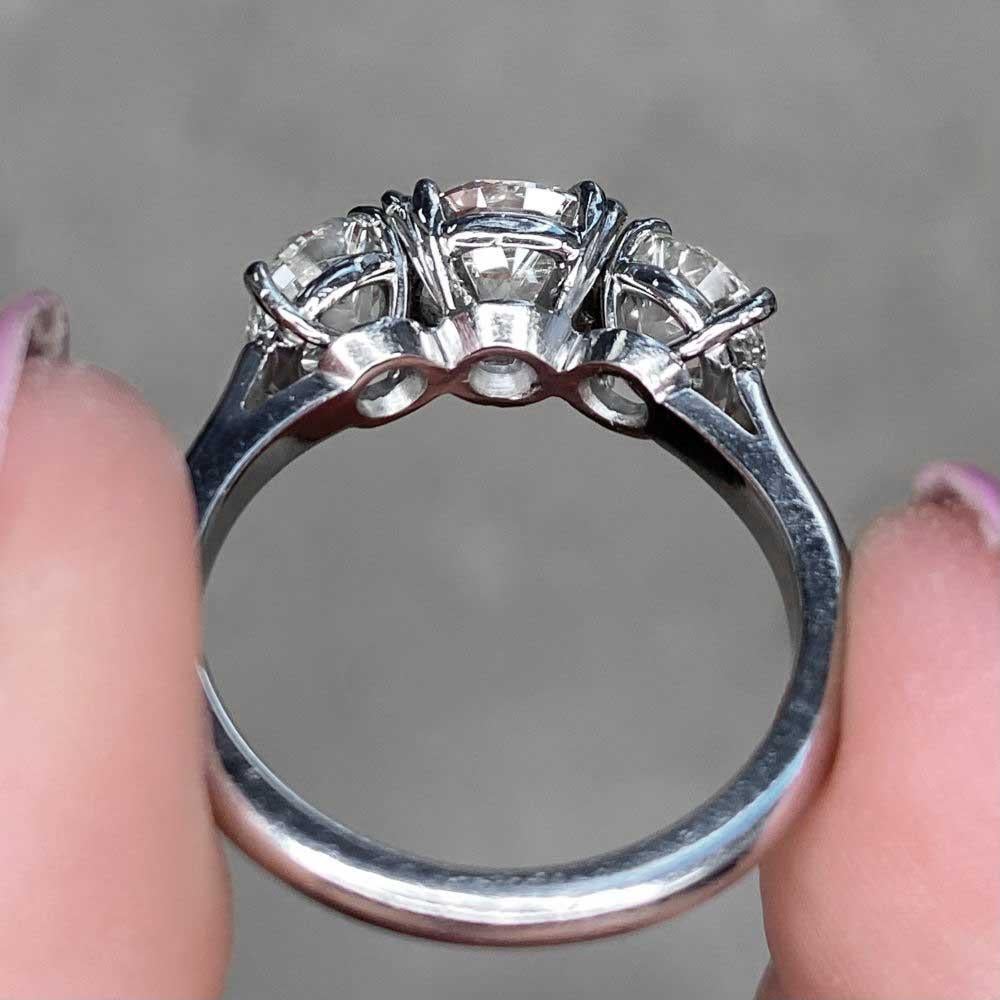 Vintage 1.92 Carat Old Euro-Cut Diamond Engagement Ring, VS1 Clarity, Platinum 3