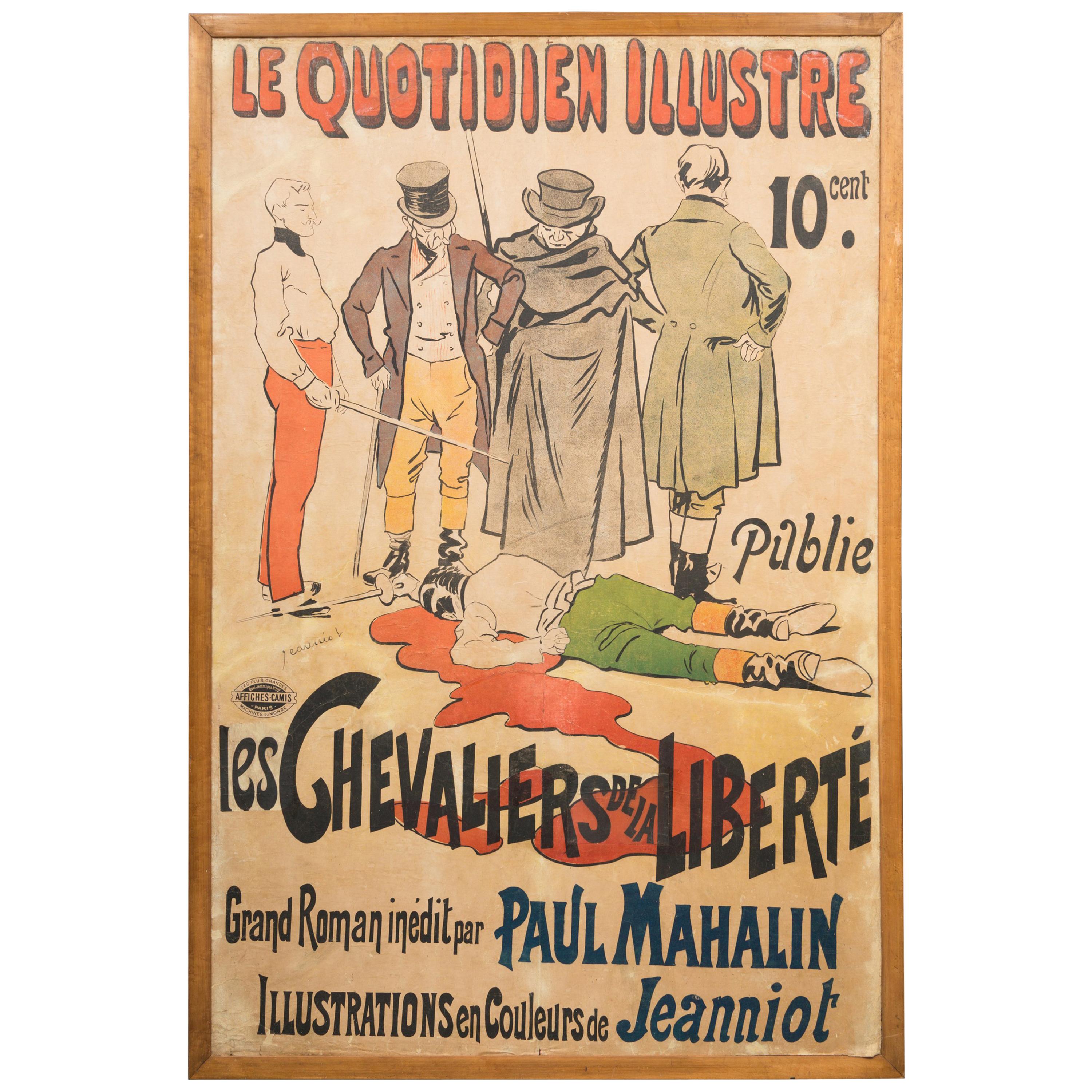 Vintage 1920 Poster 'Les Quotidien Illustre/chevaliers de la Liberte