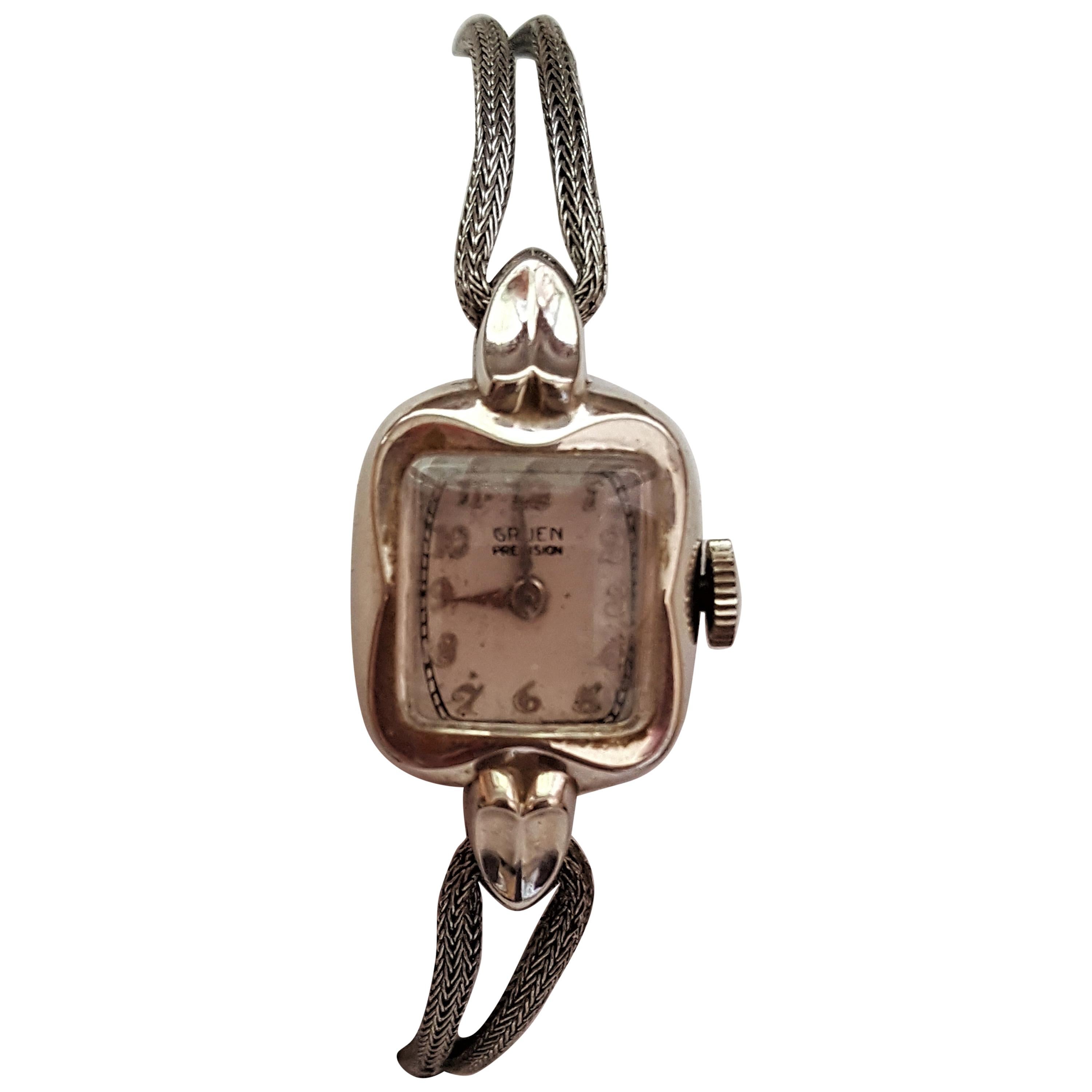 Vintage 1920s-1930s Gruen Precision Watch, 10 Karat Gold Filled, Case