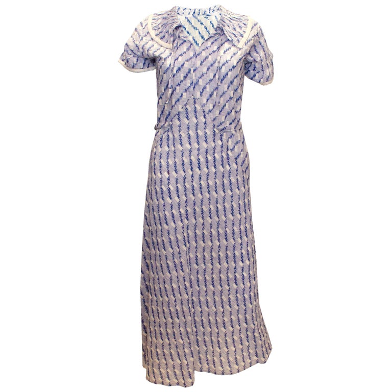 Small 1920s White Cotton Day Dress