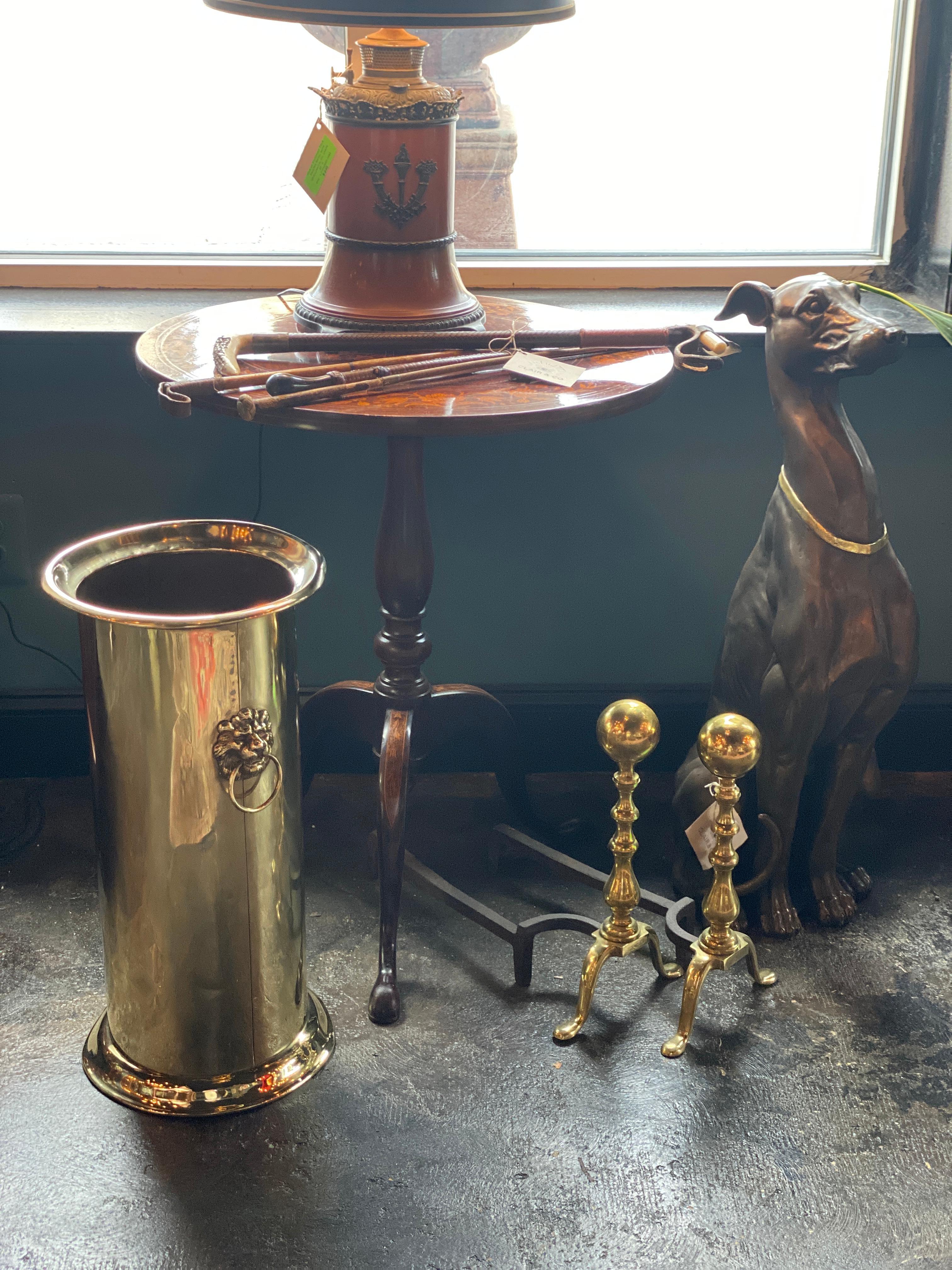 Polished Vintage 1920's Brass Umbrella Stand