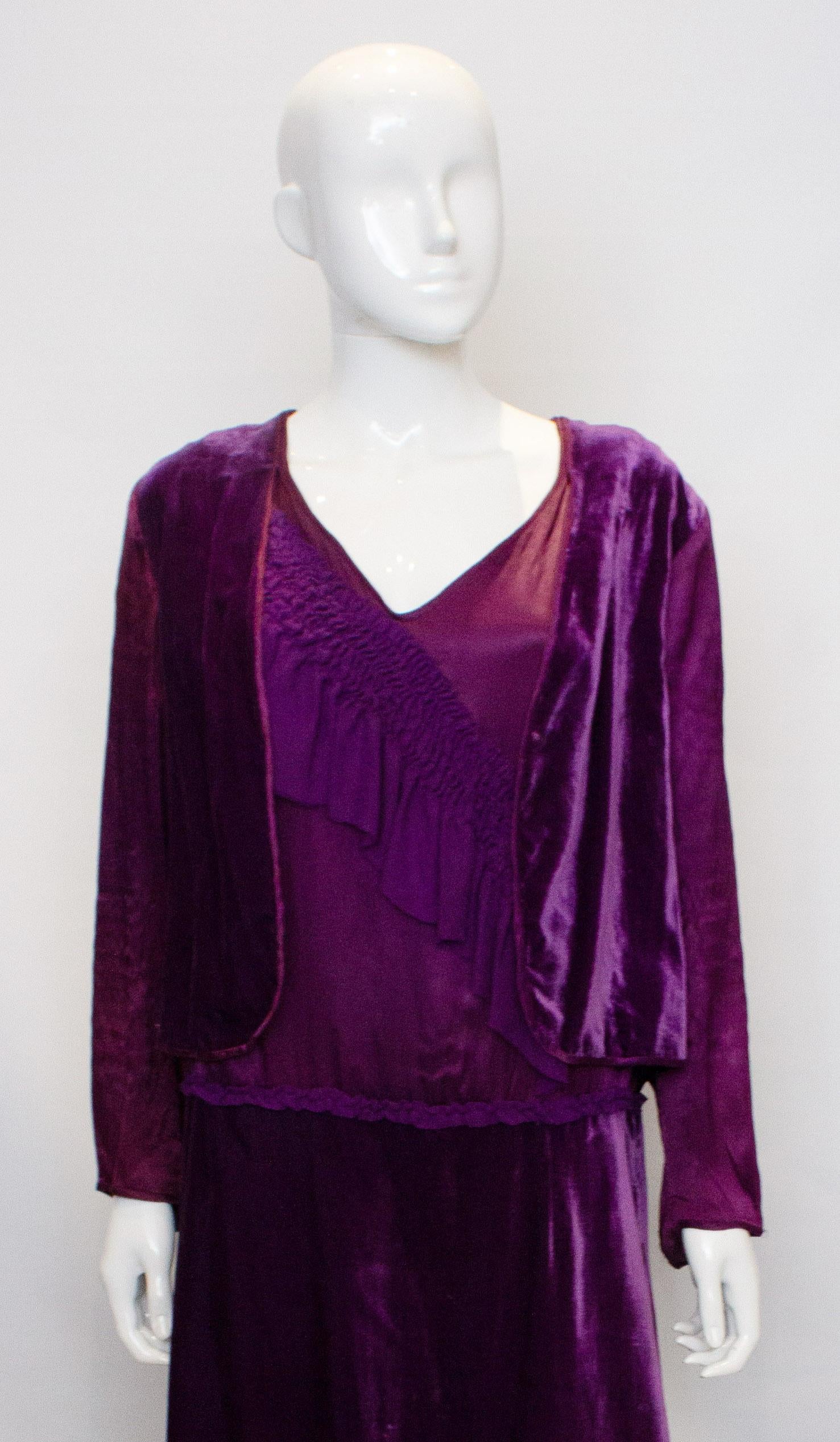 1920s velvet dress