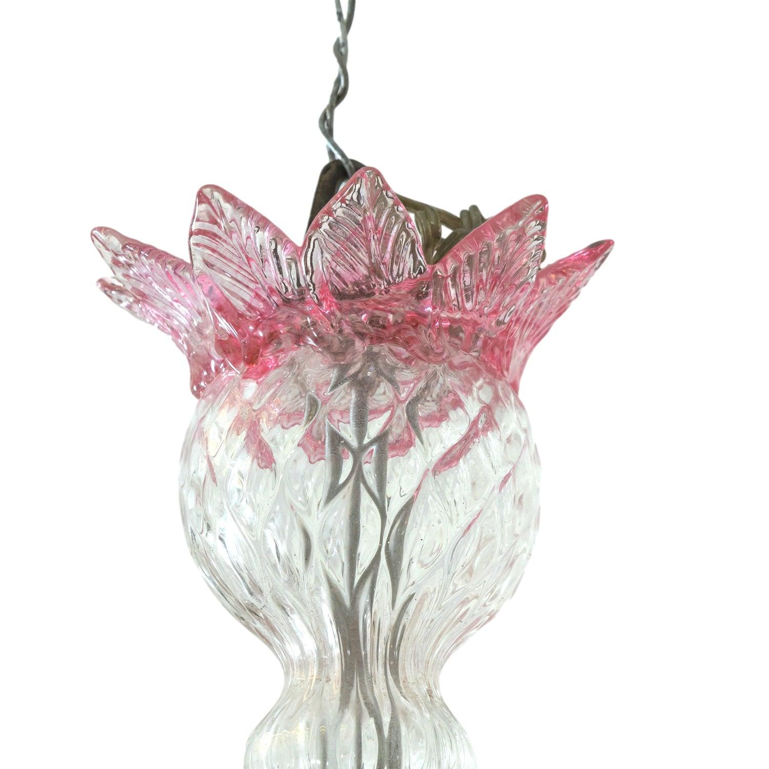 Verre de Murano Lustre multicolore italien à quatre lumières de Murano des années 1920 en vente