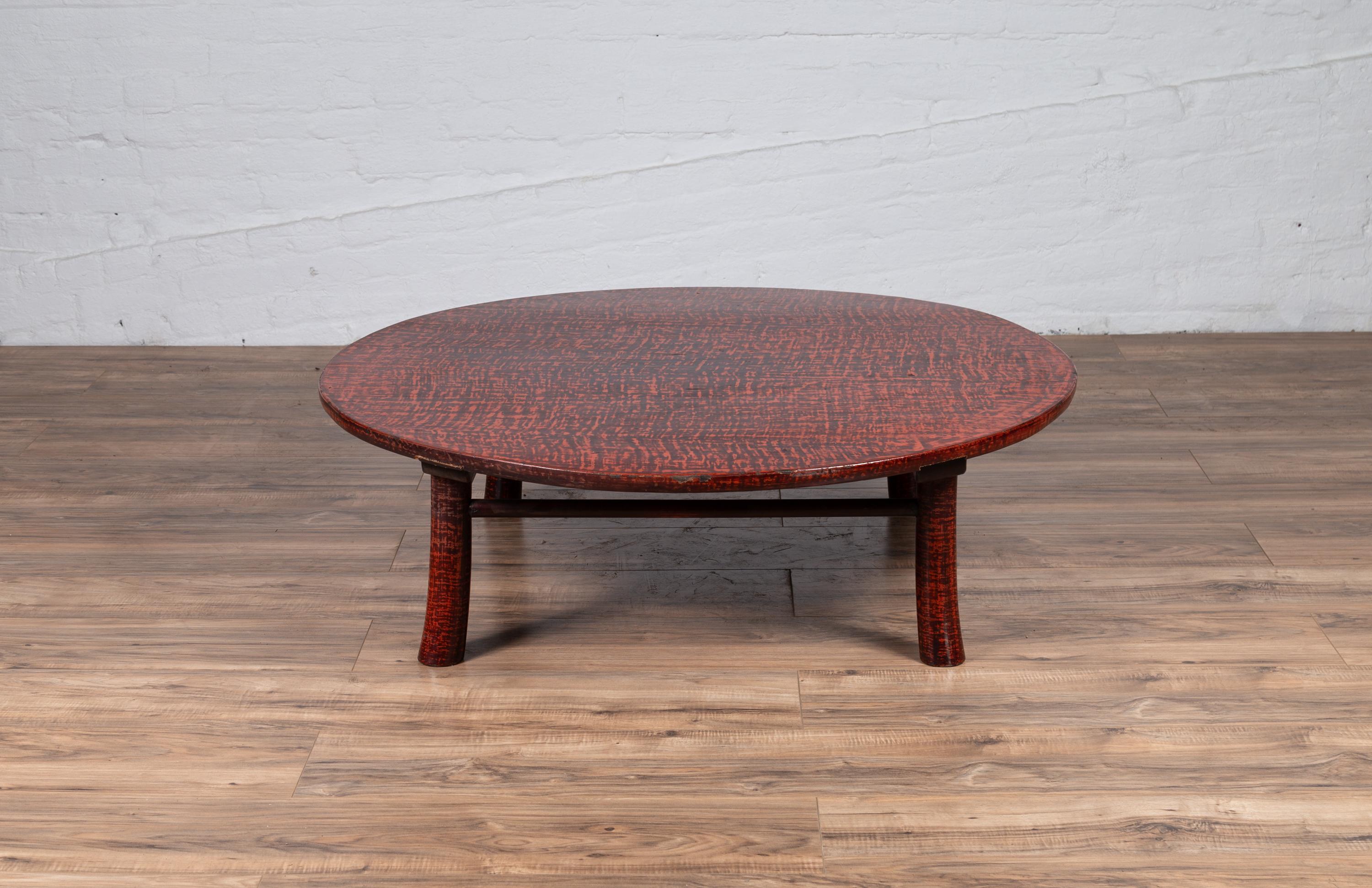 Vintage, 1920s Japanese Taishō Period Low Round Coffee Table with ...