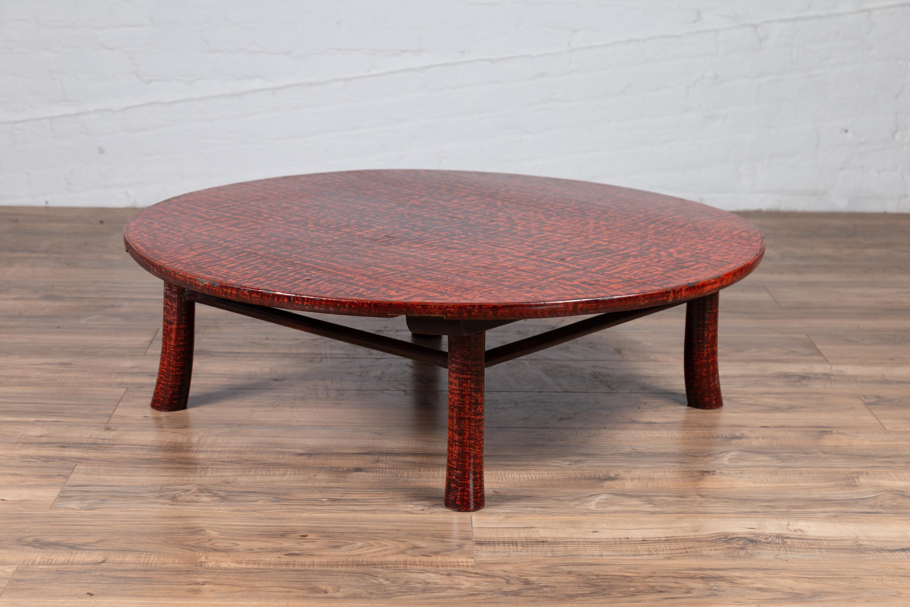 Vintage, 1920s Japanese Taishō Period Low Round Coffee Table with ...