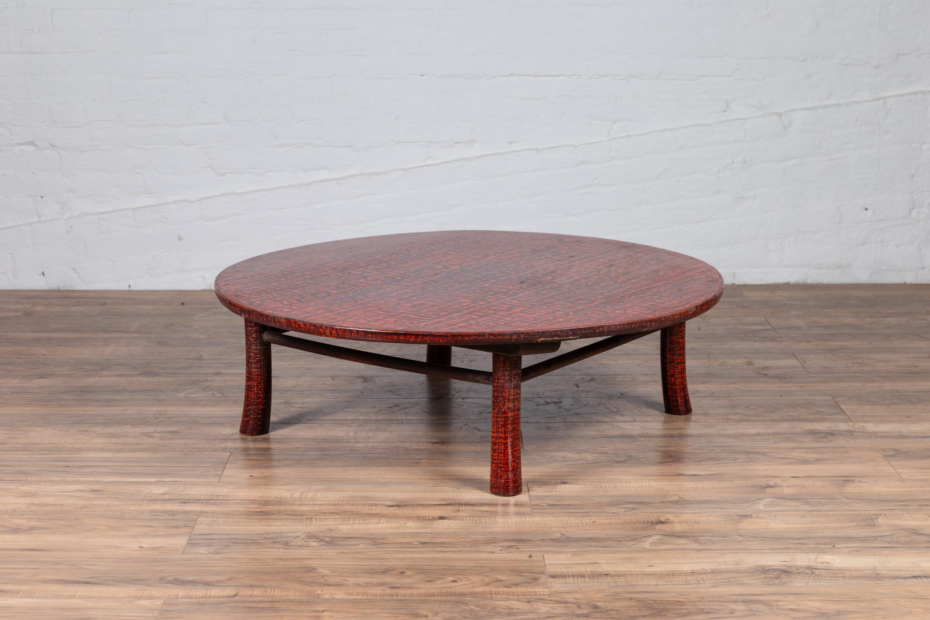Vintage, 1920s Japanese Taishō Period Low Round Coffee Table with ...