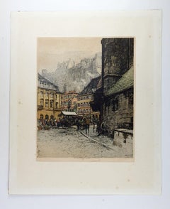 Vintage 1920s Luigi Kasimir Heidelberg Etching