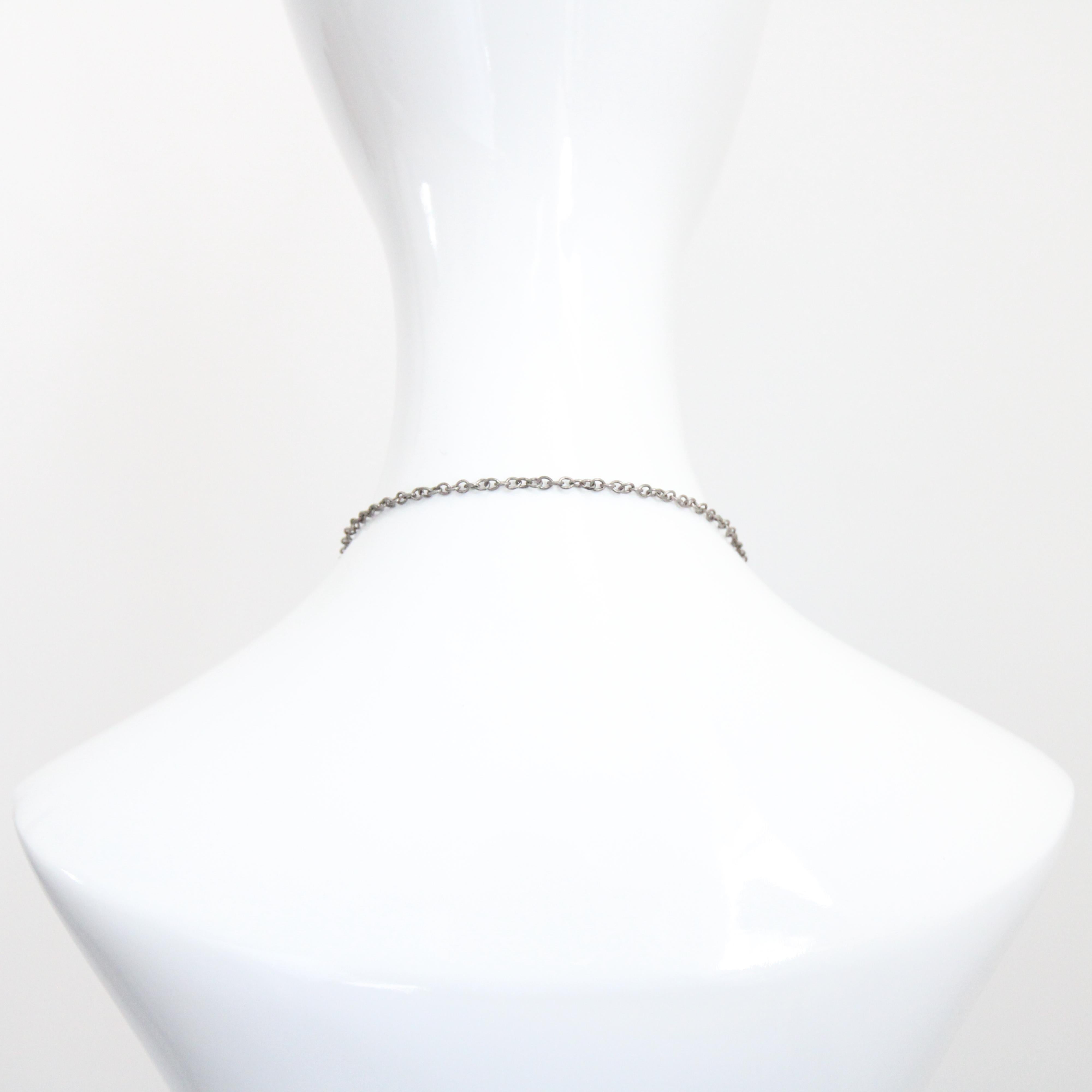 Vintage 1920's Necklace Jadeite Glass Chrome Art Deco Flapper Necklace Beaded For Sale 3