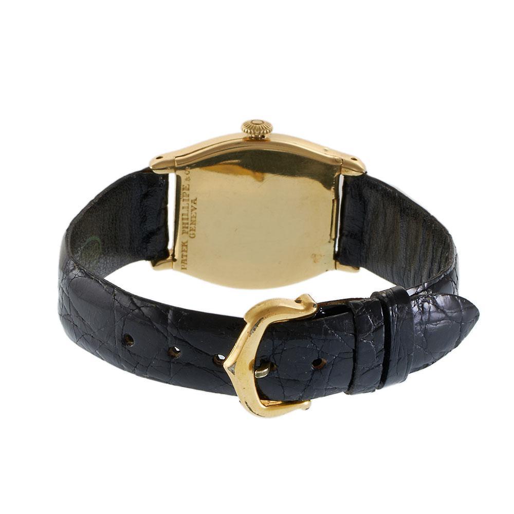 Orologio Patek Philippe Tonneau d'epoca degli anni '20 in oro giallo 18KT - Carica manuale in vendita 5