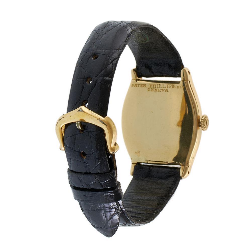 Orologio Patek Philippe Tonneau d'epoca degli anni '20 in oro giallo 18KT - Carica manuale in vendita 2
