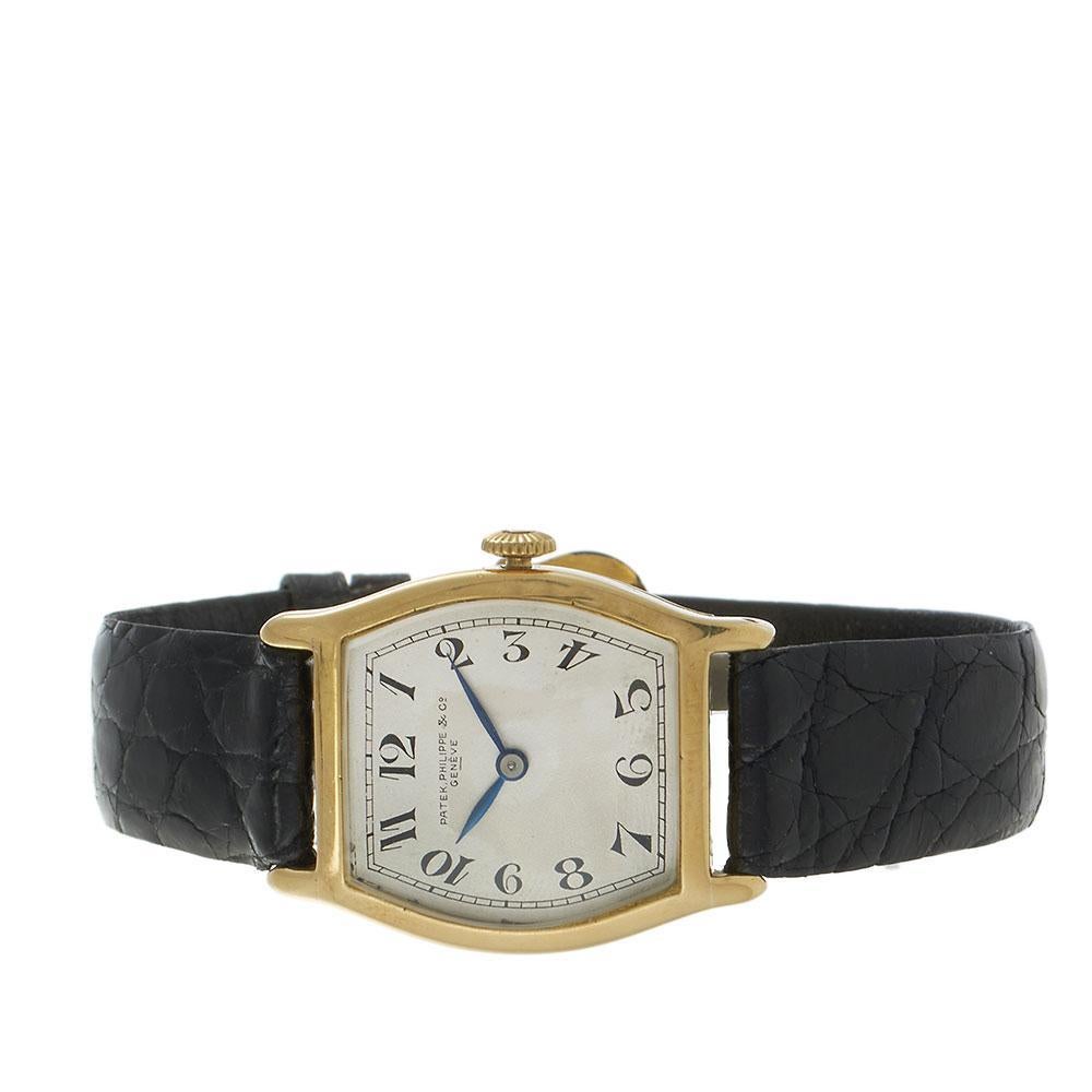 Orologio Patek Philippe Tonneau d'epoca degli anni '20 in oro giallo 18KT - Carica manuale in vendita 3