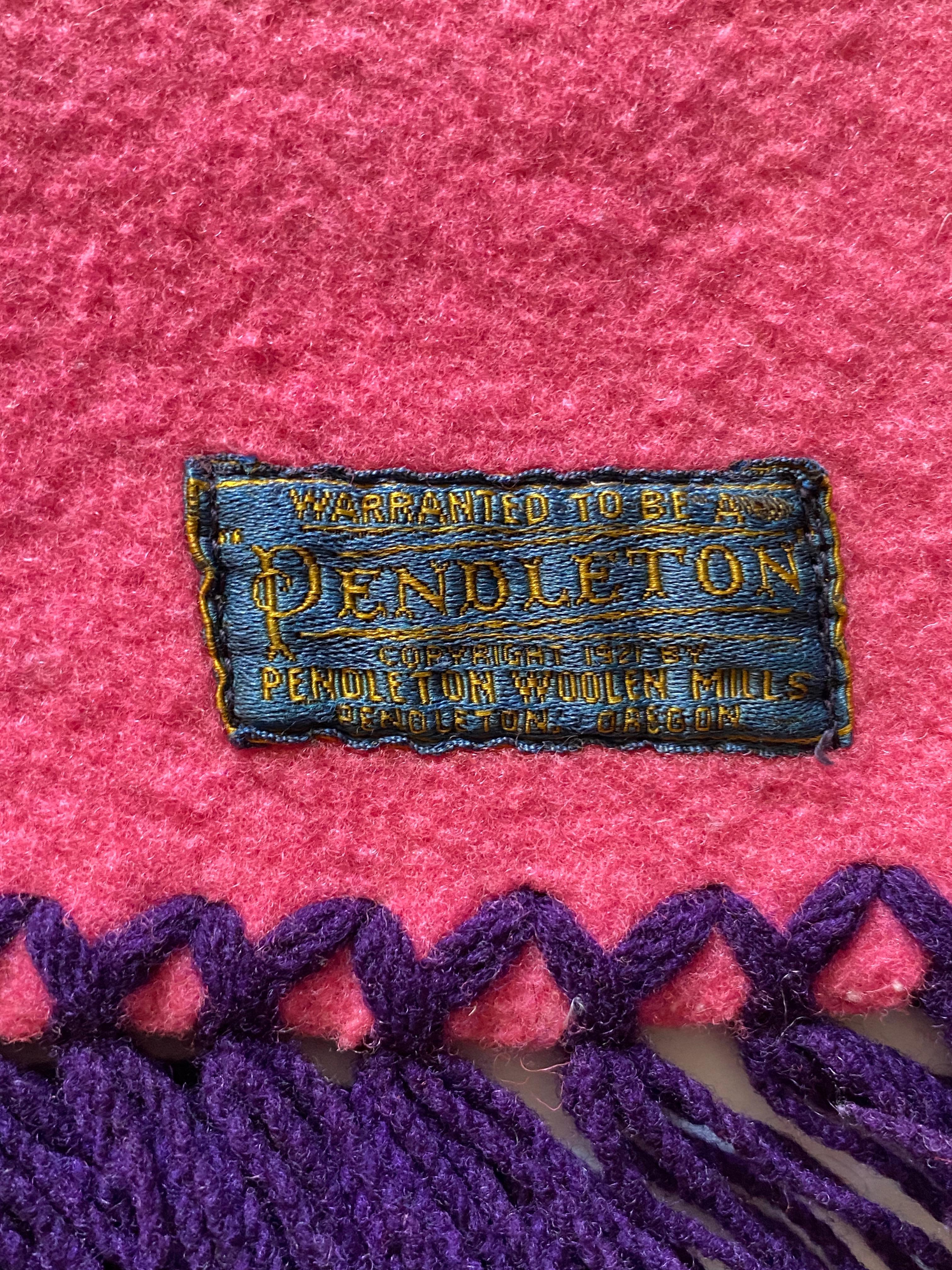Adirondack Vintage 1920's Pendleton Woolen Mills Blanket  For Sale