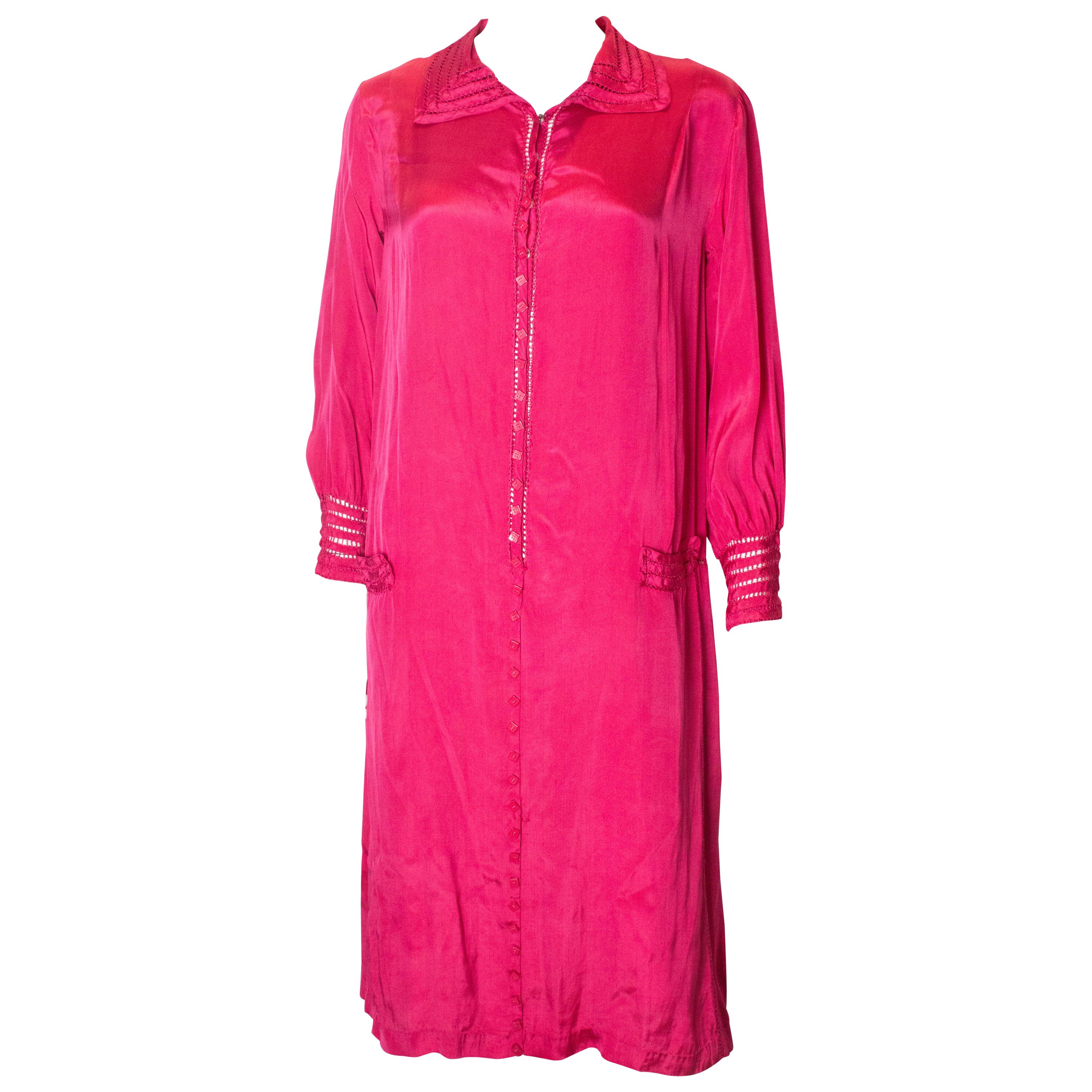 Vintage 1920s Pink Dress