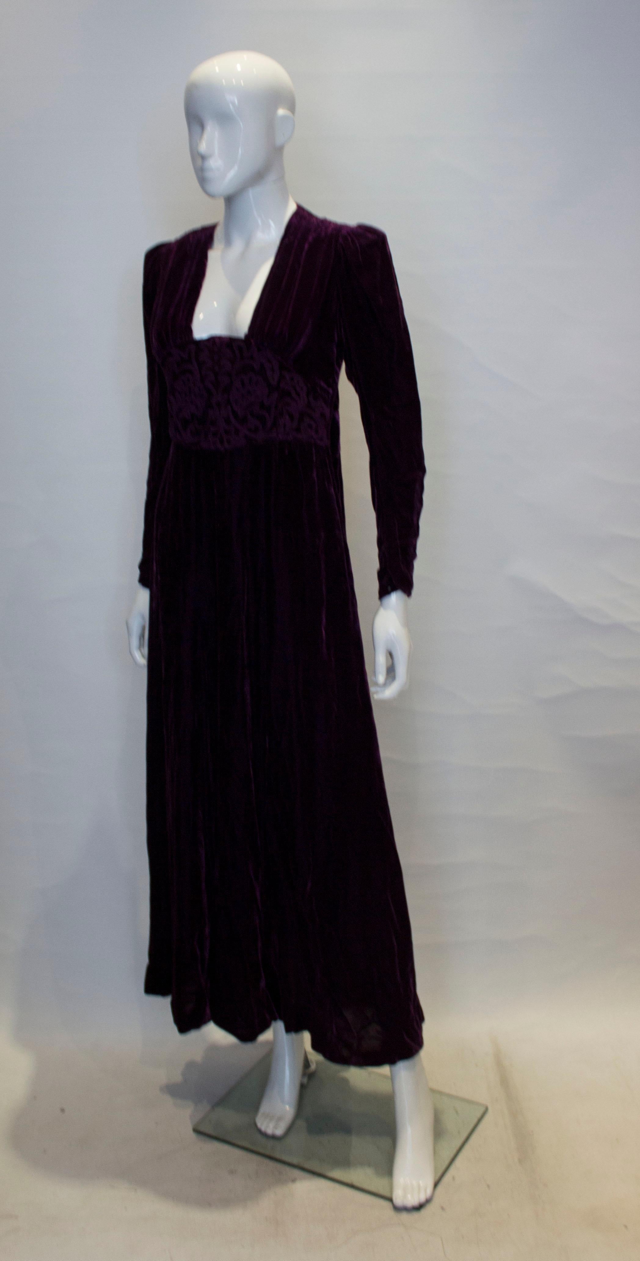 vintage velvet gown