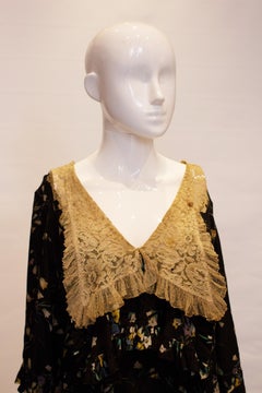 Vintage 1920s Silk and Lace Dress