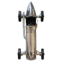 Vintage 1930 Racing Car Stainless Steel Scale Model, Highly Detailed accessory