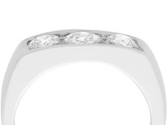 Vintage 1930s 1.16 Carat Diamond and White Gold Trilogy Ring