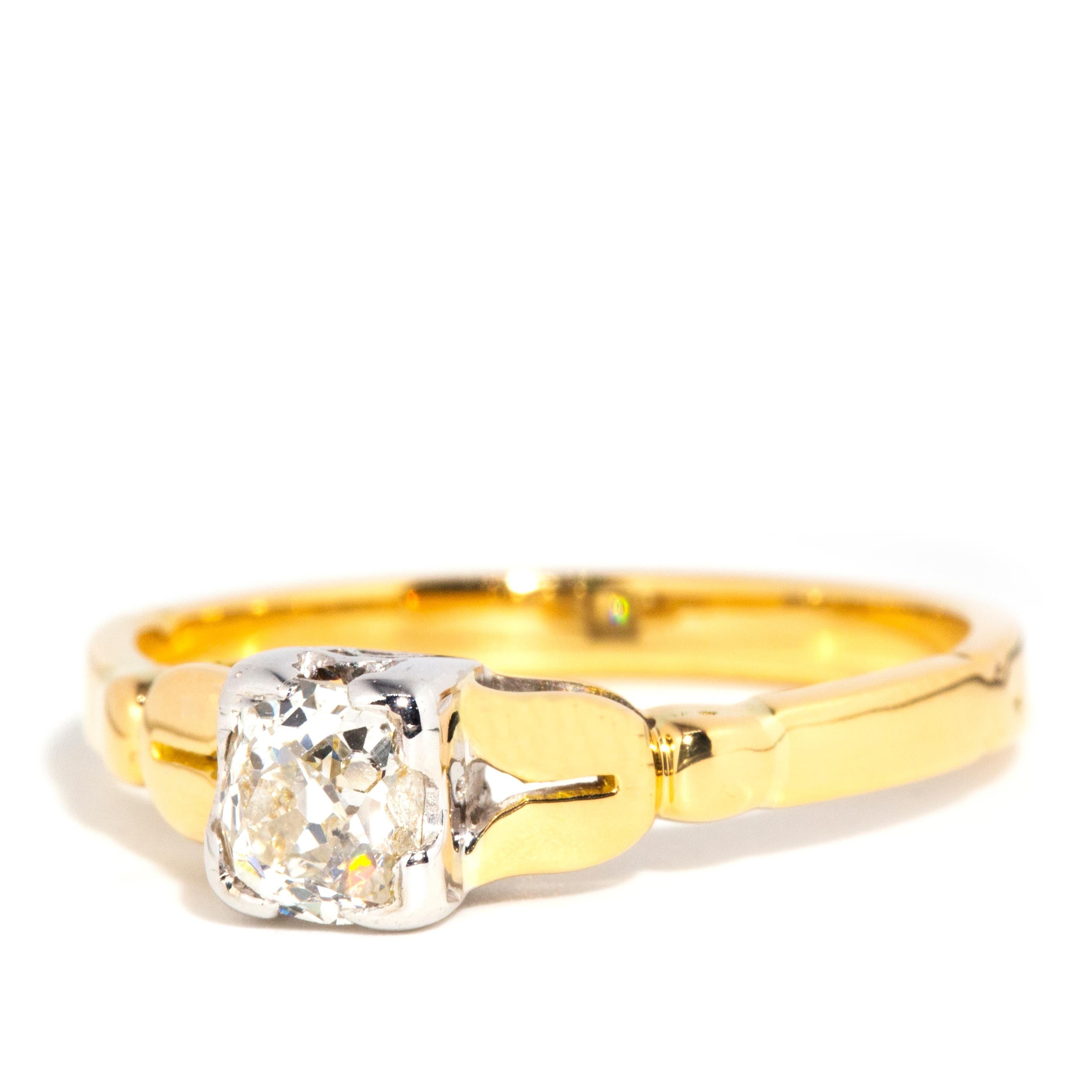 vintage 18 carat gold diamond ring