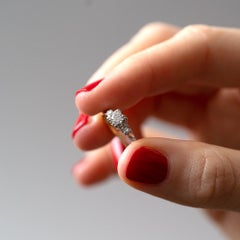 Vintage 1930s 18ct Gold 0.25ct Diamond Ring