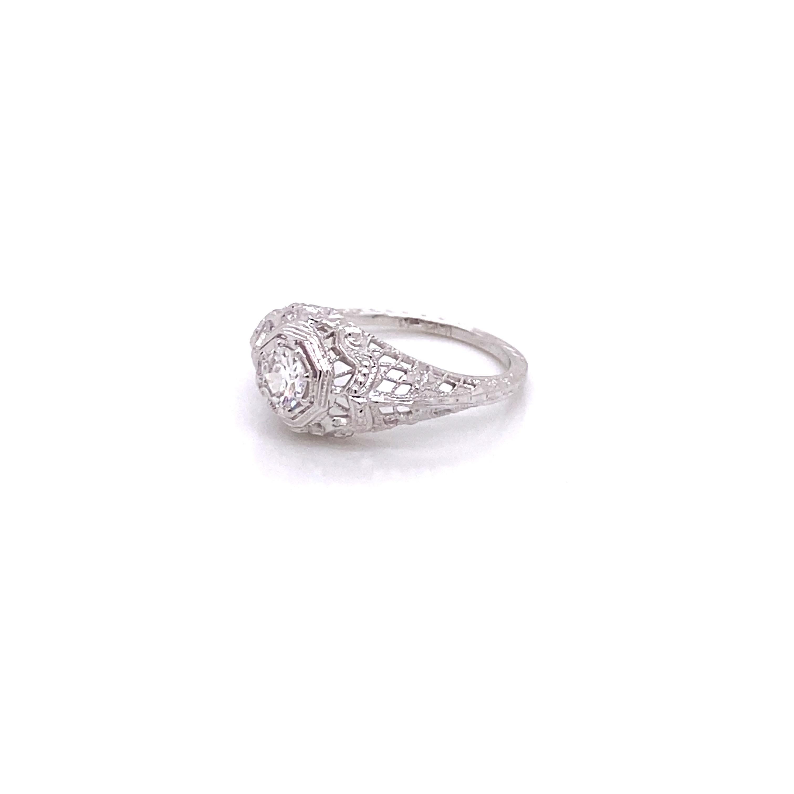 1930's filigree diamond