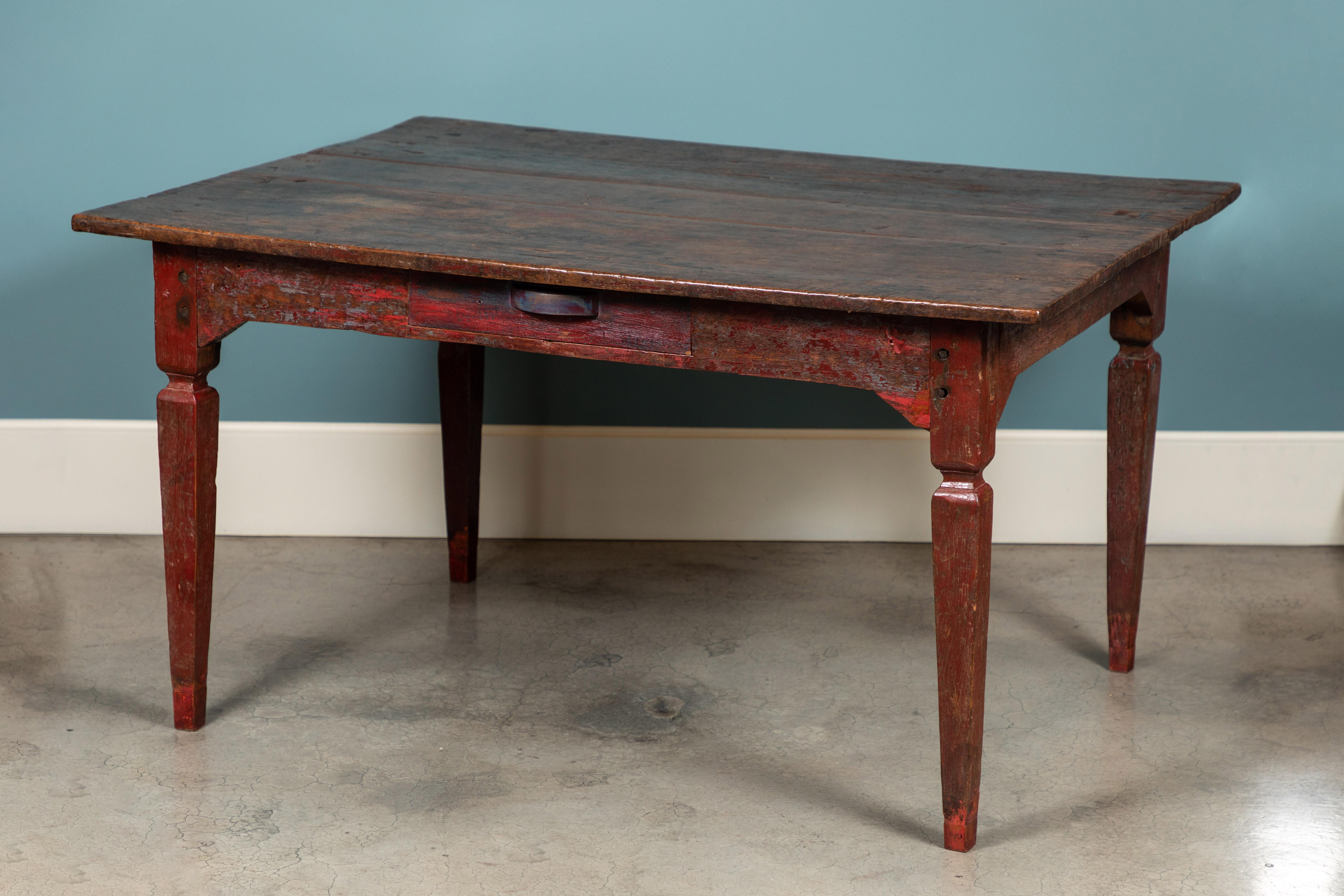 Vintage 1930s-1940s Old Javanese Country Teak Table 4