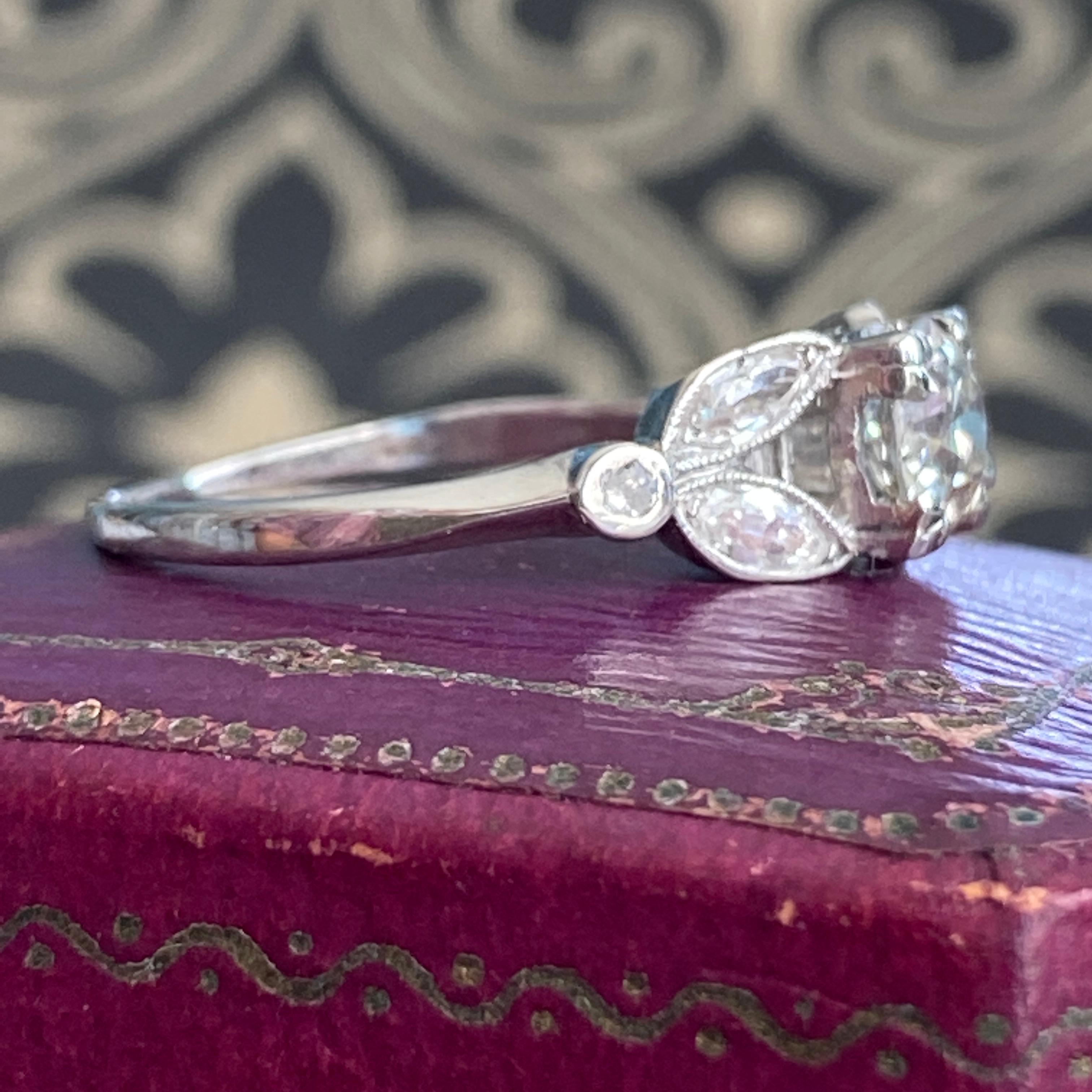 Women's Vintage 1930’s .73ct Diamond 14K Ring For Sale