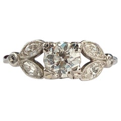 Vintage 1930's .73ct Diamant 14K Ring