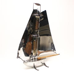 Lámpara de velero de la era de la máquina industrial de aluminio vintage de los años 30 por Bunting Electric