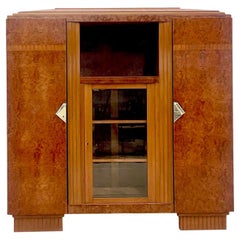 Art Deco Desbornes-Schrank aus Wurzelholz, 1930er Jahre