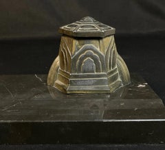 Calamaio Art Deco vintage anni '30 su marmo nero - 2Y581