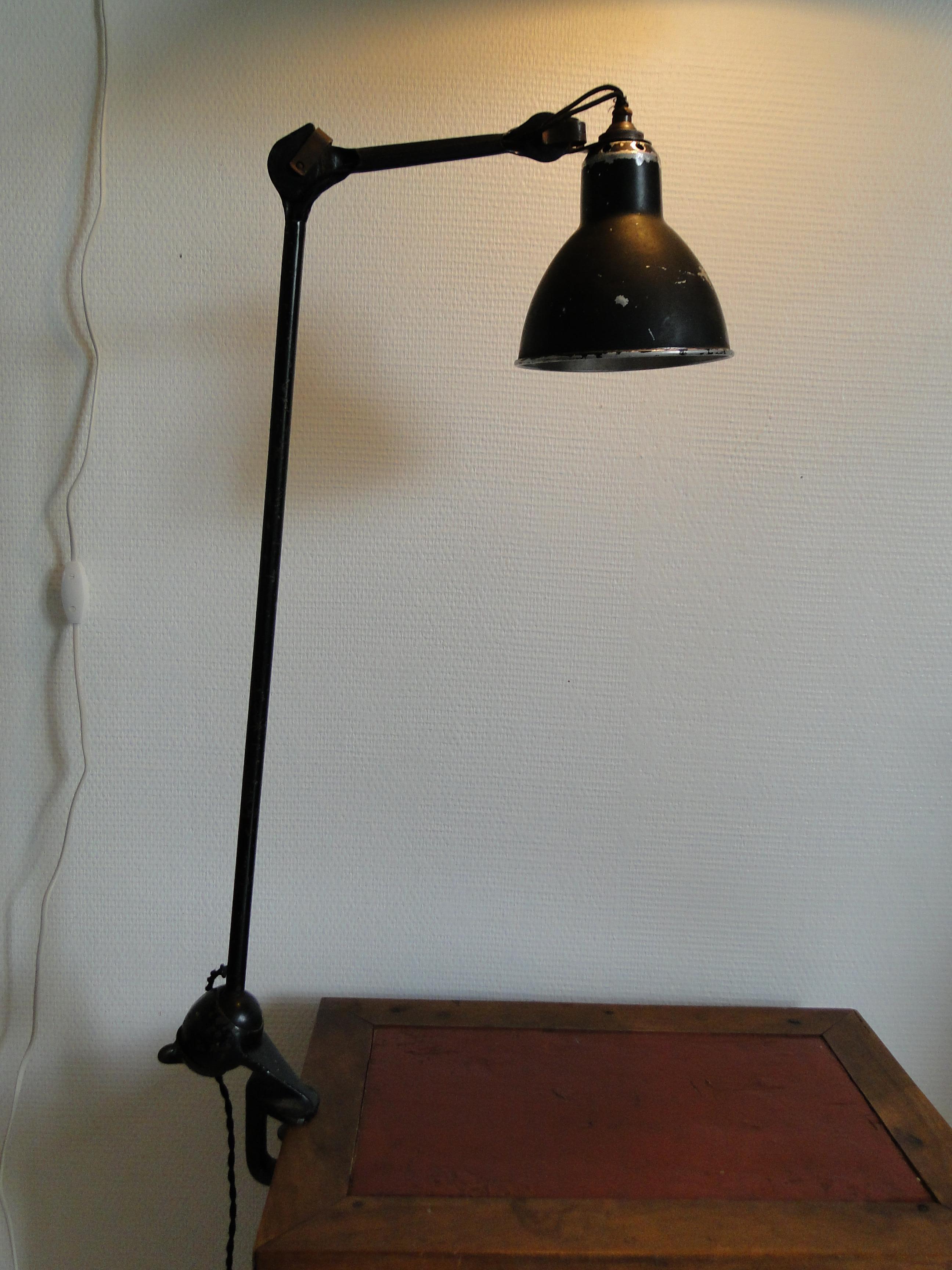  Bernard Albin Gras Model 201 Semi Fixed Desk Lamp  France Le Corbusier For Sale 1