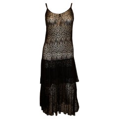 Vintage 1930s Black Lace Boho Dress