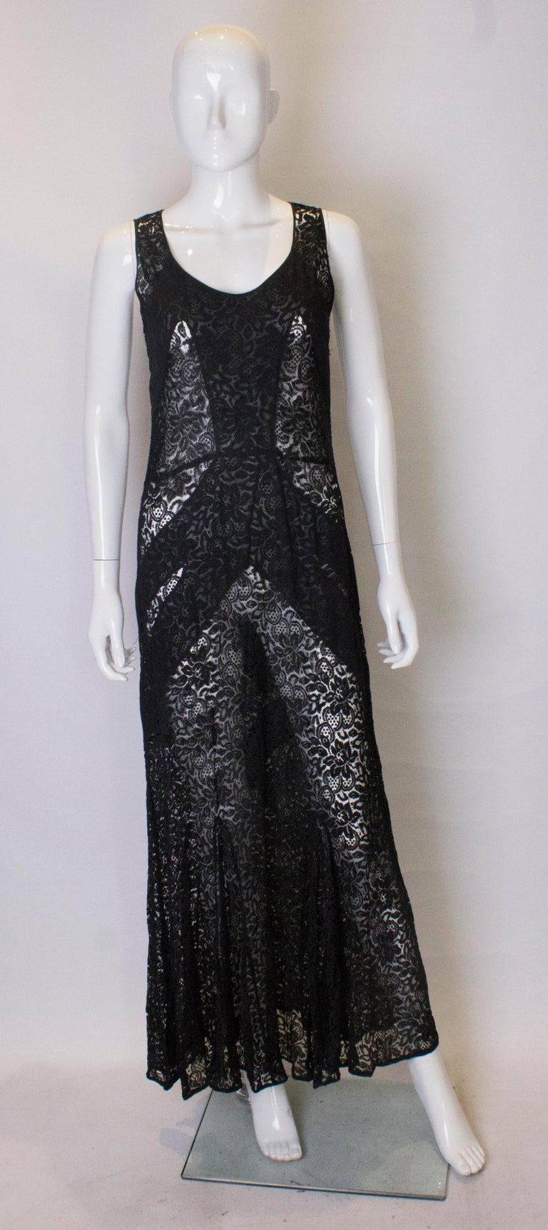 Vintage 1930s Black Lace Dress For Sale at 1stDibs | 1930s black dress ...