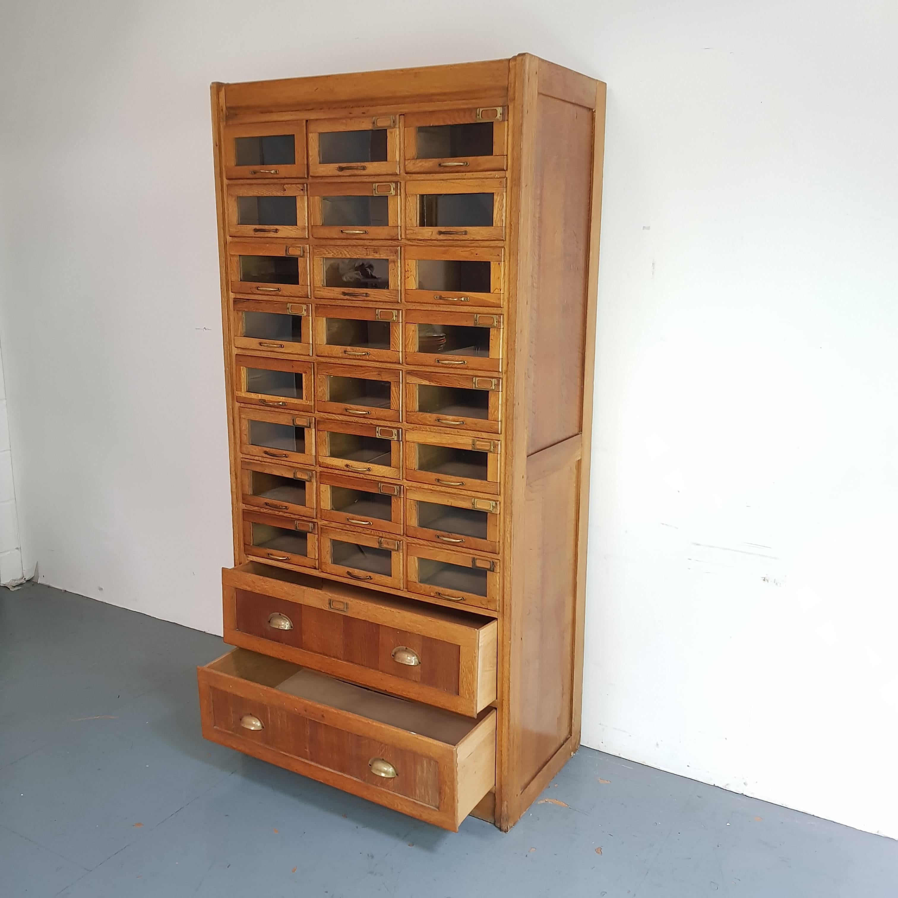 English Vintage 1930s British Haberdashery Cabinet For Sale