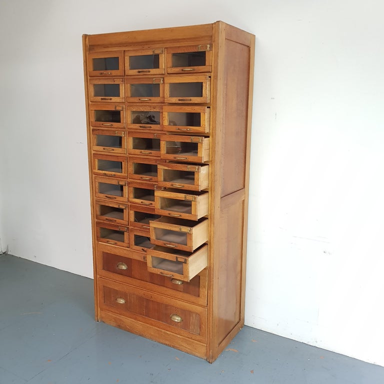 Vintage 1930s British Haberdashery Cabinet For Sale at 1stdibs