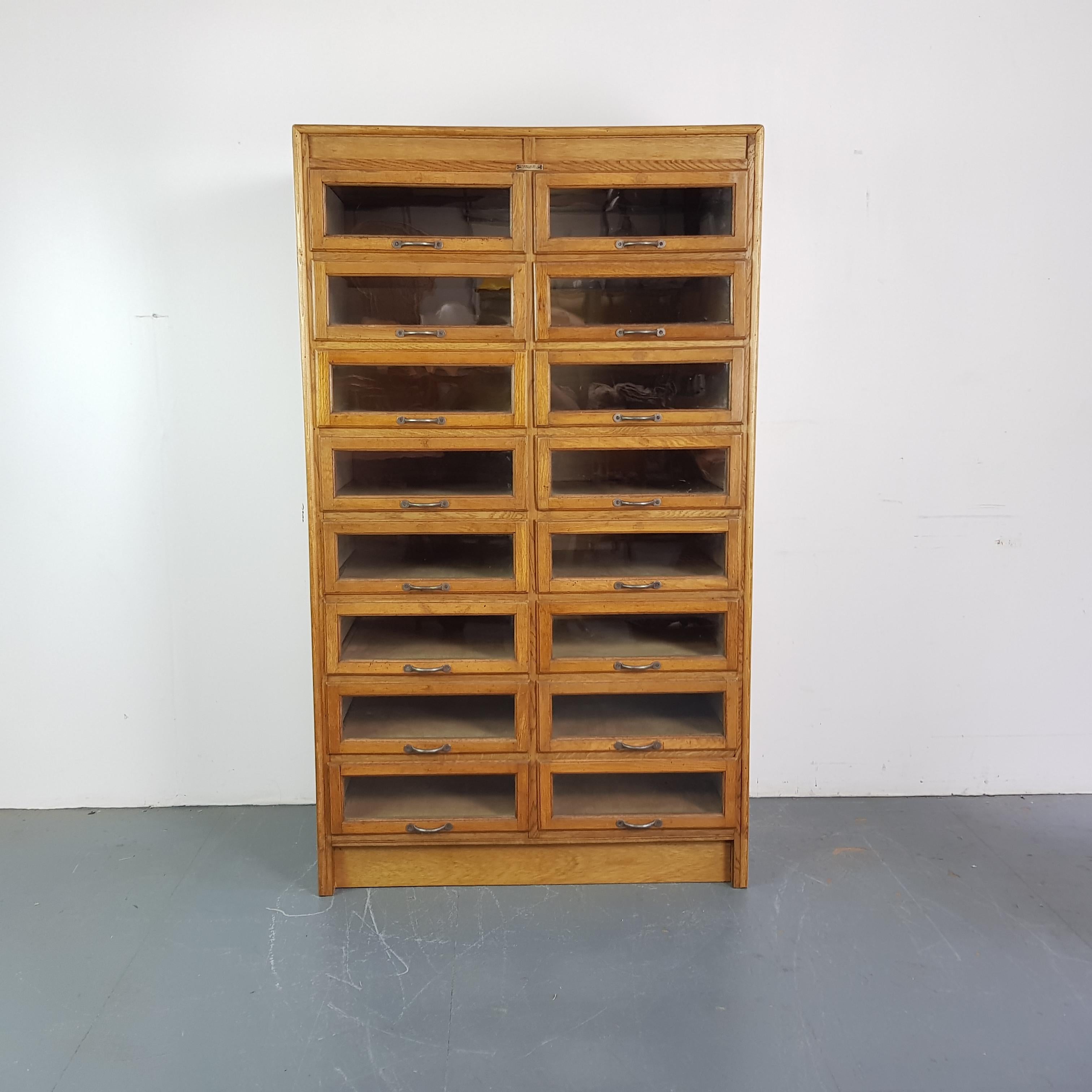 20th Century Vintage 1930s British Haberdashery Cabinet For Sale
