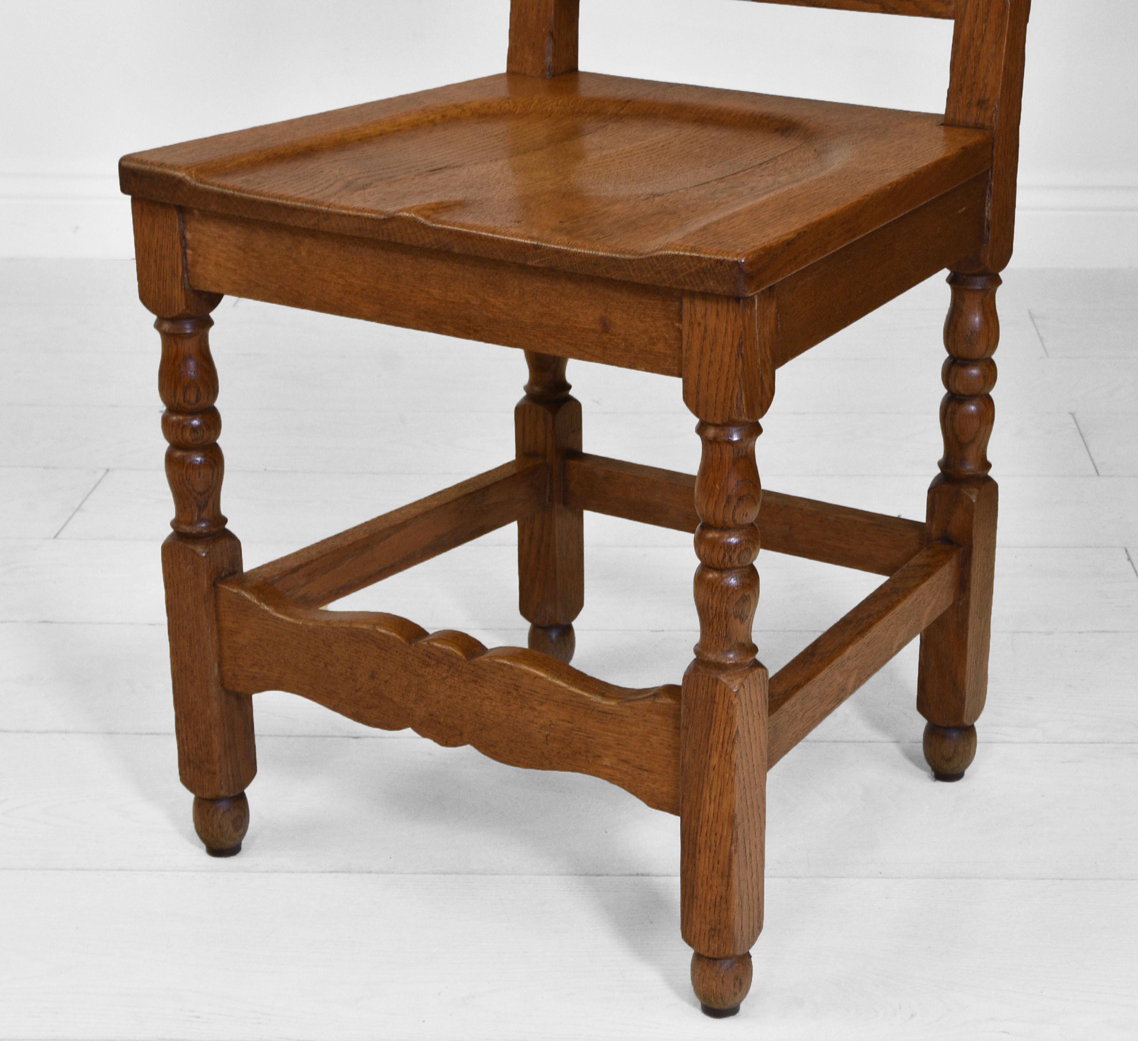 1930s oak dining chairs