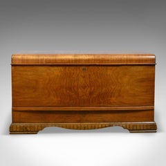 Vintage 1930s Canadian Cedar Storage Trunk, Blanket Chest, Art Deco Period