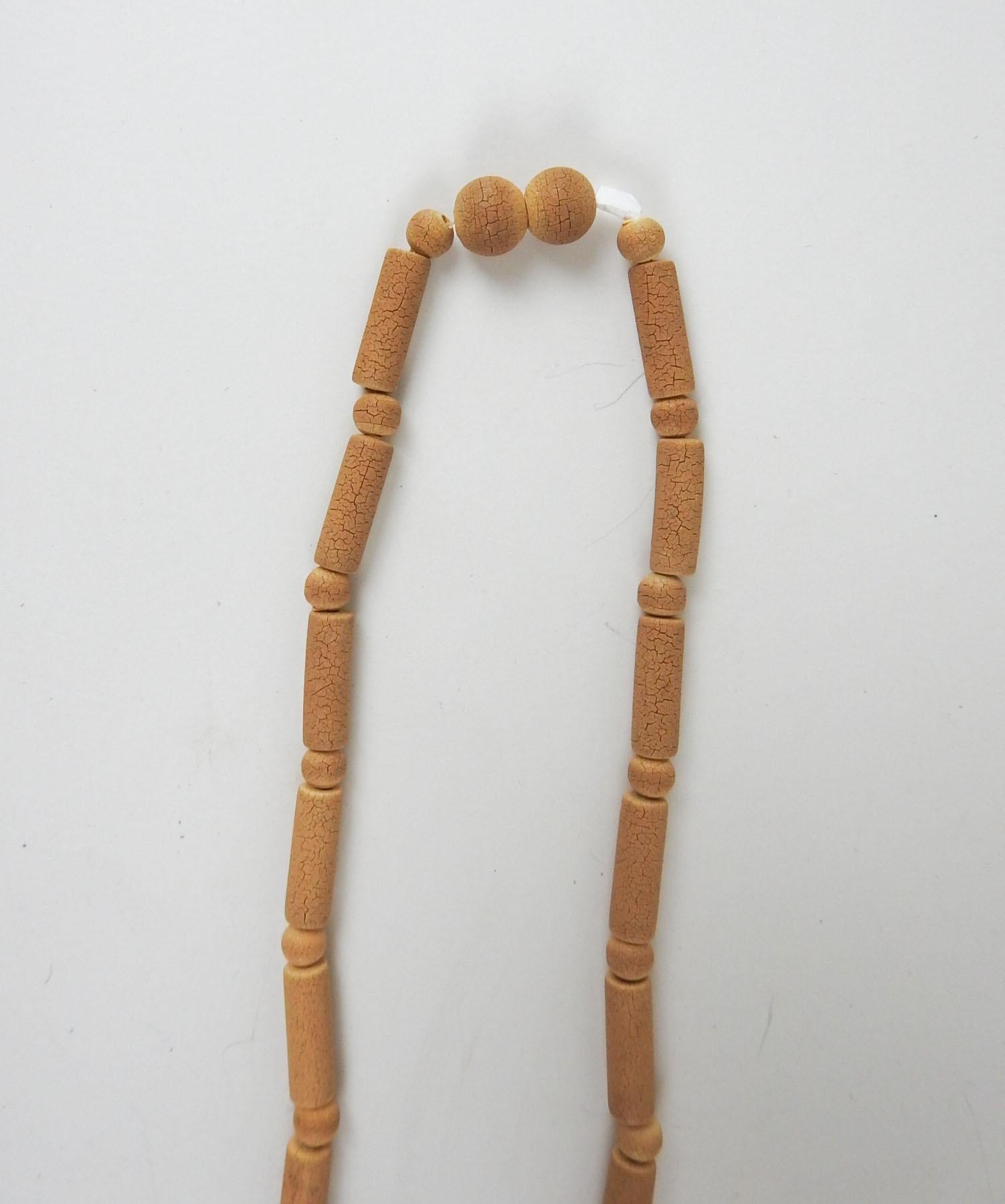 20th Century Vintage 1930's Carved Butterscotch Bakelite Rose Necklace For Sale